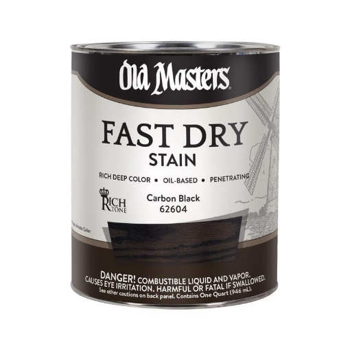 Picture of DIAMOND VOGEL INC 62604 Old Masters Semi-Transparent Flat Carbon Black Oil-Based Alkyd Fast Dry Wood Stain 1 qt (PK-4-EA)