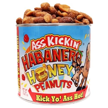 Picture of SOUTHWEST SPECIALTY FOOD INC AK809 ASS KICKIN’ Habanero Honey Spicy Hot Peanuts – 12oz - Ultimate Spicy Gourmet Gift Peanuts - Try if you dare! (EA)