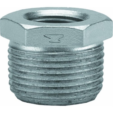 Picture of ANVIL INTERNATIONAL 8700131454 Anvil 8700131454, Malleable Iron Pipe Fitting, Hex Bushing, 2" NPT Male x 1-1/2" NPT Female, Galvanized Finish (EA)