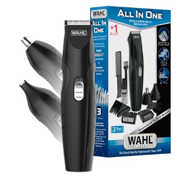 Picture of WAHL CLIPPER CORPORATION 9685-200 Wahl All-in-One Cordless Rechargeable Electric Ear/Nose, Detail, and Beard Trimmer for Men – Mustache, Ear & Nose Hair, and Light Detail Grooming - Model 9685-200 (EA)