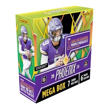 Picture of 2024 PHOENIX 2-17626-20 2024-25 Panini Phoenix NFL Football Mega Box – Retail Exclusive, 42 Cards, Color Blast Parallels, Rookie Cards, Official Trading Cards (EA)