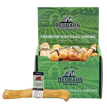 Picture of REDBARN PET PRODUCTS LLC 262000 Beef Collagen Sticks for Dogs, Long Lasting Collagen Chews for Dogs. Bully Sticks Alternative High Protein Dental Treats w/Natural Collagen for Dogs Supports Joint, Skin & Coat Health (PK-25-EA)