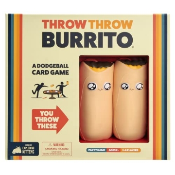 Picture of EXPLODING KITTENS EKCTTBCORE1 Exploding Kittens Throw Throw Burrito 2-6 Players - Ages 7+ - 15 Minutes to Play - Dodgeball Card Game - Party Game, Family Game Night, Kid and Adult Card Game (EA)