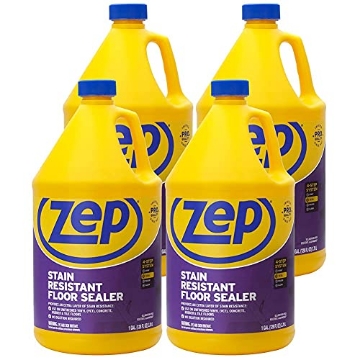 Picture of Amrep, Inc ZPEZUFSLR128 Zep Stain Resistant Floor Sealer - 1 Gallon (Case of 4) ZUFSLR128 - Durable, Long-Lasting Sealer Enhances Gloss, Polish Longevity and Stain Resistance on Vinyl (VCT), Concrete, Rubber and Tile Floors (CT-4-EA)