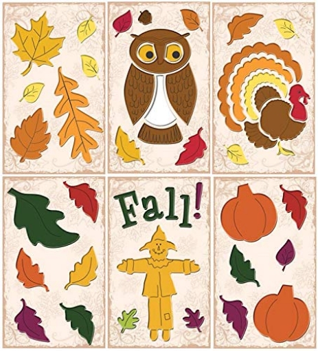 Picture of IG DESIGN GROUP AMERICAS INC IG128262 Impact Innovations Harvest Gel Clings Fall Decor - Case Of: 24 (PK-24-EA)