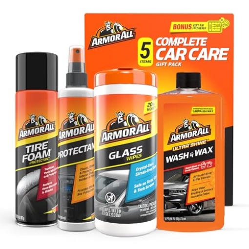 Picture of Armor All Marine & Watersports 13703C Armor All Car Wash and Car Cleaner Kit by Armor All, Includes Glass Wipes, Car Wash & Wax Concentrate, Protectant Spray and Tire Foam (EA)