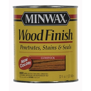 Picture of Minwax 700454444 Minwax Wood Finish Semi-Transparent Gunstock Oil-Based Oil Wood Stain 1 qt. (PK-4-EA)