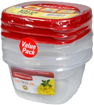 Picture of RUBBERMAID COMMERCIAL 2049358 Rubbermaid Easy Find Lids Food Storage Containers, Racer Red, 6-Piece Set (EA)