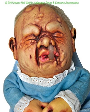 Picture of Morris Costumes NA37 BABY STINKY PUPPET Creepy Realistic Mutant DOLL Halloween Prop Costume Accessory (EA)