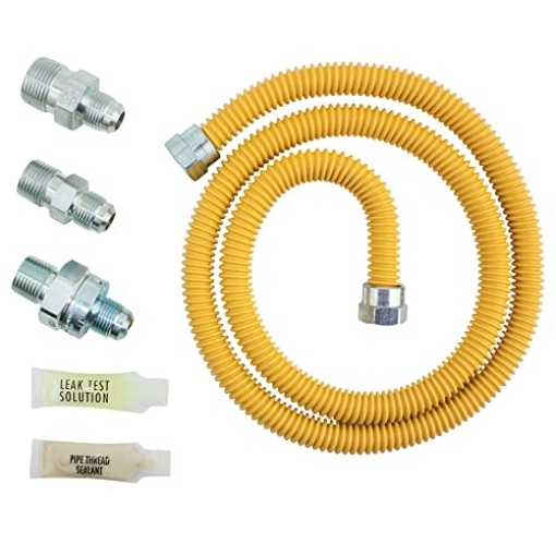 Picture of DORMONT 0222530 Dormont SmartSense 5/8 in. Dia. x OD x 5/8 in. Dia. x 48 in. L Stainless Steel OD Gas Appliance Connector Kit (EA)