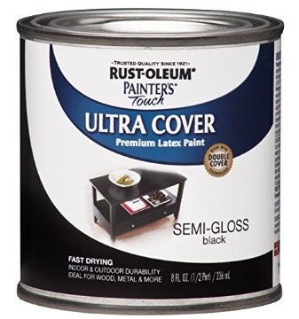 Picture of Rustoleum 1974730 Rust-Oleum 1974730-6PK Painter's Touch Latex Paint, Half Pint, Semi-Gloss Black, 6 Pack, 8 Fl Oz (Pack of 6) (PK-6-EA)