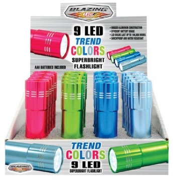 Picture of BLAZING LEDZ 900236 Blazing LEDz Trend Colors 54 lumens Assorted LED Flashlight AAA Battery (PK-16-EA)