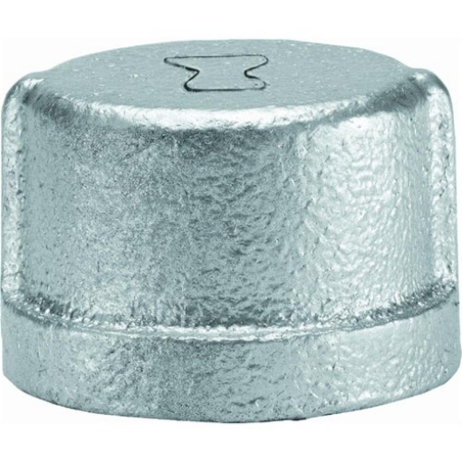 Picture of ANVIL INTERNATIONAL 8700132908 Anvil 8700132908, Malleable Iron Pipe Fitting, Cap, 2" NPT Female, Galvanized Finish (EA)