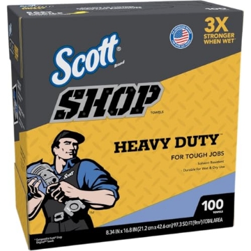 Picture of Scotts 54014 Scott Non-Woven Fibers Shop Towels 16.8 in. W X 8.34 in. L 100 Sheet 1 pk (EA)