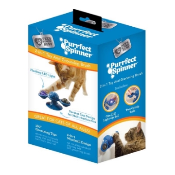Picture of PURRFECT SPINNER PSR02106 PURRFECT SPINNER Windmill Toy and Grooming Brush 1 pk (EA)