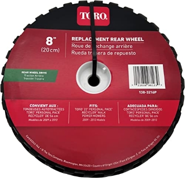Picture of TORO IRRIGATION 138-3216P Toro REAR MOWER WHL 8" Black and White Wheel with Unfinished (0 x 0 1 x, 0 nanometer Offset) (EA)