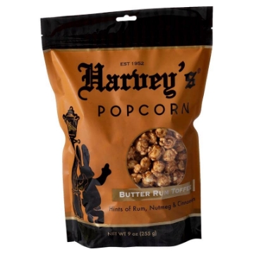 Picture of HARVEY'S HBRT9 Harvey's Butter Rum Toffee Popcorn 9 oz Bagged (PK-12-EA)