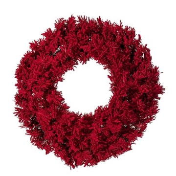 Picture of Vickerman K168136 Vickerman 36" Flocked Red Fir Artificial Christmas Wreath, Unlit - Faux Fir Christmas Wreath - Indoor Seasonal Home Decor (EA)