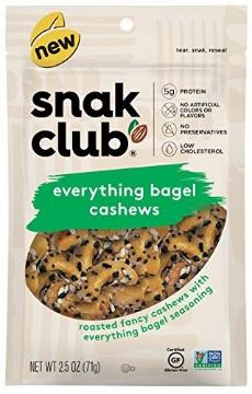 Picture of CENTURY SNACKS LLC 1721173 Snak Club Everything Bagel Cashews, 2.5 Ounce (PK-6-EA)