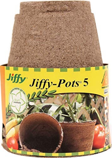 Picture of Jiffy/Ferry Morse Seed Co JP506 Jiffy-Pots Organic Seed Starting 5" Biodegradable Peat Pots, 6 Pack (EA)