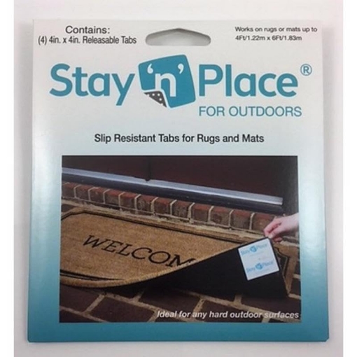 Picture of Stay N Place SNP-OD-4X4TABS Stay N Place SNP-OD-4x4TABS 4 X 4 Rug Slip Resistant Tabs 4 Pack (EA)