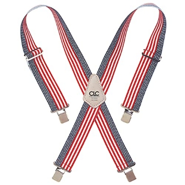 Picture of CLC 110USA Custom Leathercraft110USA Heavy Duty Elastic Work Suspenders, USA Flag Print (EA)