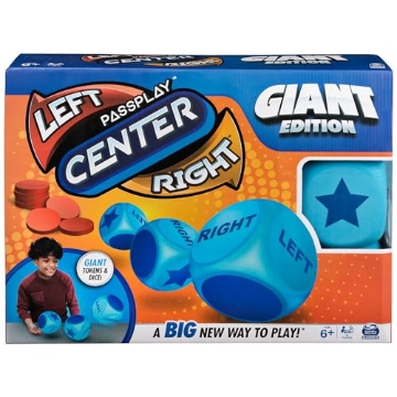 Picture of SPIN MASTER SMY6062267 Spin Master Games, Left Center Right Giant Edition, Family Game for Indoor & Outdoor Fun with Big Oversized Board, for Family and Kids, 2-4 Players, Ages 6 & Up (PK-2-EA)