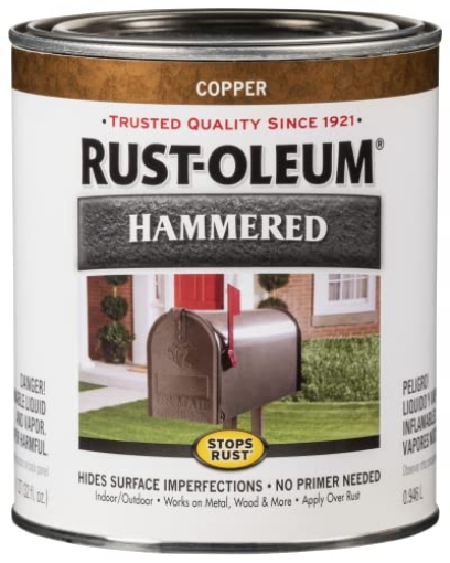 Picture of Rustoleum 239074 Rust-Oleum 239074 Stops Rust Hammered Finish Paint, Quart, Copper 32 Fl Oz (Pack of 1) (PK-2-EA)