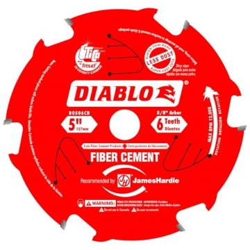 Picture of Diablo D0436X Diablo HardiBlade Carbide Fiber Cement for Decking & Siding - 5" Diameter, 6 TCG Teeth, 5/8" Arbor, .071" Kerf, 10� Hook Angle, 12000 Max RPM - D0506CH (EA)