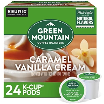 Picture of KEURIG GREEN MOUNTAIN INC GMT6700 Green Mountain Coffee Roasters Caramel Vanilla Cream, Single-Serve Keurig K-Cup Pods, Flavored Light Roast Coffee, 24 Count (BX-24-EA)