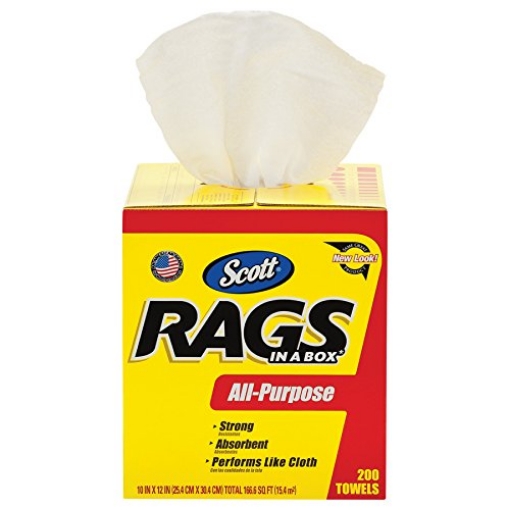 Picture of Scotts 75260 Scott Rags In A Box, White (BX)