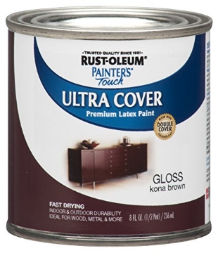 Picture of Rustoleum 1977730 Rust-Oleum 1977730-6PK Painter's Touch Latex Paint, Half Pint, Gloss Kona Brown, 8 Fl Oz (Pack of 6) (PK-6-EA)