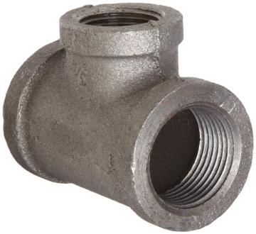 Picture of ANVIL INTERNATIONAL 8700121901 Anvil 8700121901 Malleable Iron Pipe Fitting, Reducing Tee, 3/4" x 3/4" x 1" NPT Female, Black Finish (EA)