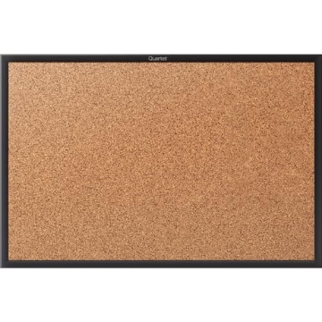 Picture of QRT QRT2307B Quartet Cork Board, Bulletin Board, 6' x 4' Corkboard, Black Frame (2307B) (EA)