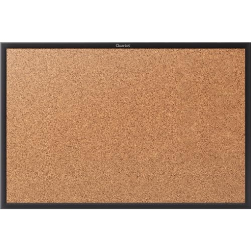 Picture of QRT QRT2307B Quartet Cork Board, Bulletin Board, 6' x 4' Corkboard, Black Frame (2307B) (EA)