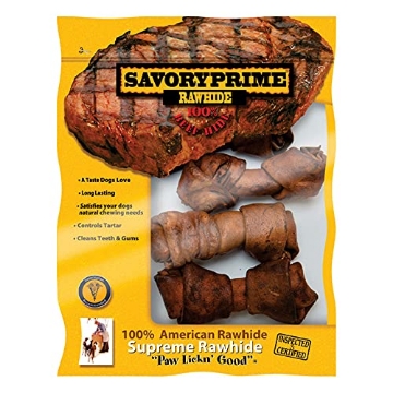 Picture of Savory Prime 904 Savory Prime Supreme Rawhide Beef Bone (4 Pack), 4-5" (EA)