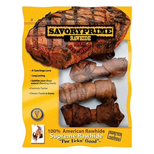 Picture of Savory Prime 904 Savory Prime Supreme Rawhide Beef Bone (4 Pack), 4-5" (EA)