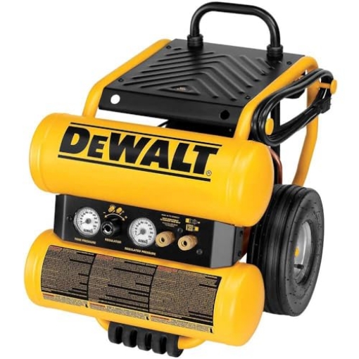 Picture of DEWALT(R) D55154 DEWALT D55154 1.1 HP Continuous 4 Gal Electric Wheeled Dolly-Style Air Compressor with Panel (EA)
