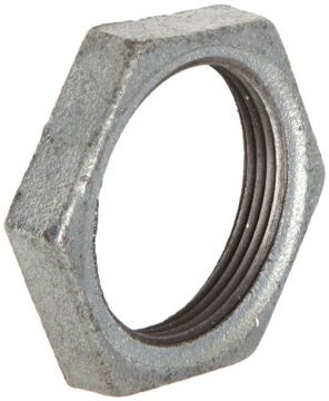 Picture of ANVIL INTERNATIONAL 8700162707 Anvil 8700162707, Malleable Iron Pipe Fitting, Locknut, 1-1/2" NPT Female, Galvanized Finish (EA)