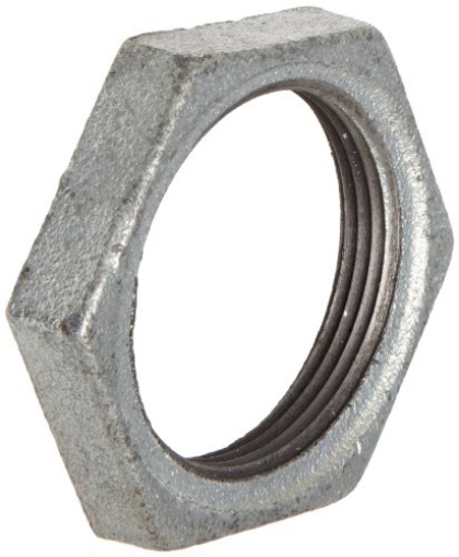 Picture of ANVIL INTERNATIONAL 8700162707 Anvil 8700162707, Malleable Iron Pipe Fitting, Locknut, 1-1/2" NPT Female, Galvanized Finish (EA)