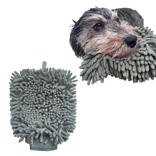 Picture of Spot 50070 SPOT Clean Paws Chenille Microfiber Dog Towel Mitt - Super Absorbent, Quick-Drying, Washable, Double-Sided Glove for Wet Paws & Body, Durable, Odor-Free, Gently Massages & Dries, 9.5in x 7in (EA)