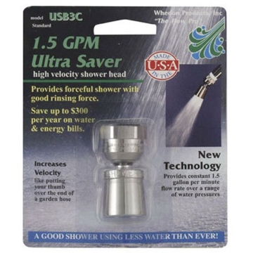 Picture of WHEDON PRODUCTS INC USB3C WHEDON PRODUCTS USB3C Brass/Chrome Shower Head, 1.5 gpm (EA)