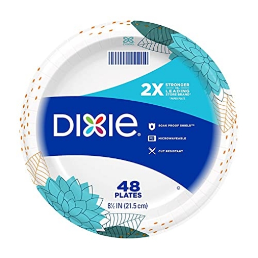 Picture of Dixie Ultra 15289 Dixie Assorted Paper Flowers Bloom Dinner Plate 48 pk - Case of: 10; Each Pack Qty: 48; Total Items Qty: 48010 (PK-10-EA)