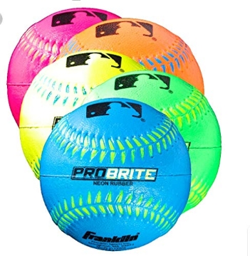 Picture of FRANKLIN 23342S4 Franklin MLB Rubber Sponge Pdq Neon Probrite T-Ball (12 Pack) (PK-12-EA)
