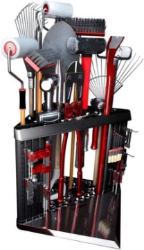 Picture of PEERBASICS LLC 40895 PeerBasics Corner Tool Rack, Garage Storage Organization, Up to 40 Tools like Shovels Brooms Rakes Mops Hammers Pruners, Organize Garden Yard Plus Pegboard, Wall Mounting, Peg Hooks Hardware (EA)