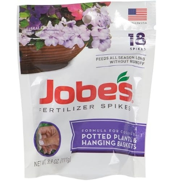 Picture of Jobes 06105 Jobe’s Flower Fertilizer Spikes, Easy Plant Care Fertilizer for Potted Plants and Hanging Baskets, 18 Count (EA)
