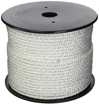 Picture of DARE PRODUCTS INC 3094 Dare Products 3094 Poly Equi-Rope, 6mm x 600-Feet Braided HDPE and Polyester Mix Rope with 7 Strands of Stainless Steel Wire, Approximately 1/4" Diameter, 1,100 Lbs Average Breaking Strength, White (EA)