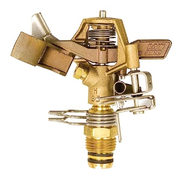Picture of Rain Drip 25PJDA-C Rain Bird 25PJDAC Brass Impact Sprinkler, Adjustable 20° - 360° Pattern, 20' - 41' Spray Distance (EA)