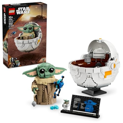 Picture of Lego 75403 LEGO Star Wars Grogu with Hover Pram Building Toy Set - Star Wars Toy for Kids, Boys & Girls, Ages 10+ - Gift Idea for Birthday - 75403 (EA)