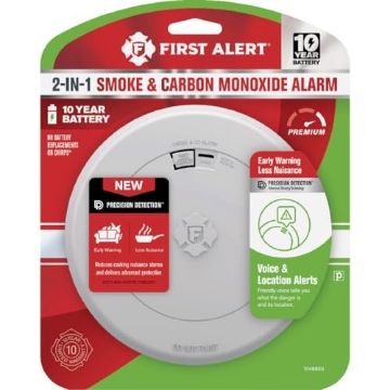 Picture of First Gear 1046803 First Alert 10 Year Battery-Powered Photoelectric Smoke and Carbon Monoxide Detector (EA)